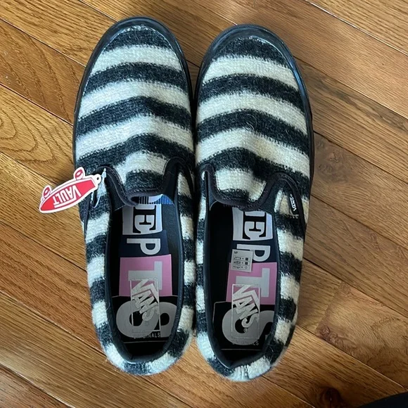 NEW Vans x Concepts Men's Black Concepts X Og Classic Slip-On Lx 'Mohair - Picture 3 of 7